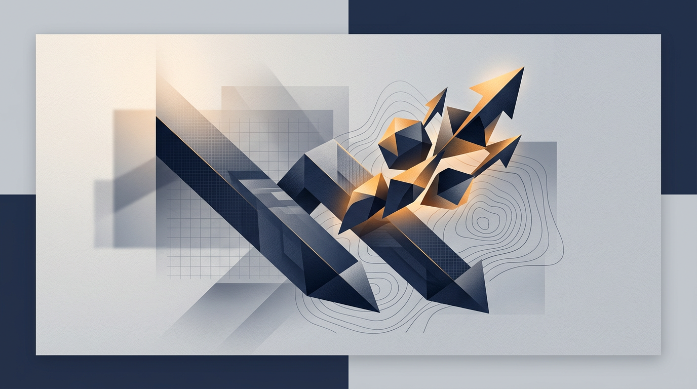 Abstract editorial illustration for: Decoupling Performance: Bitcoin, Ethereum, and Altcoin Trends