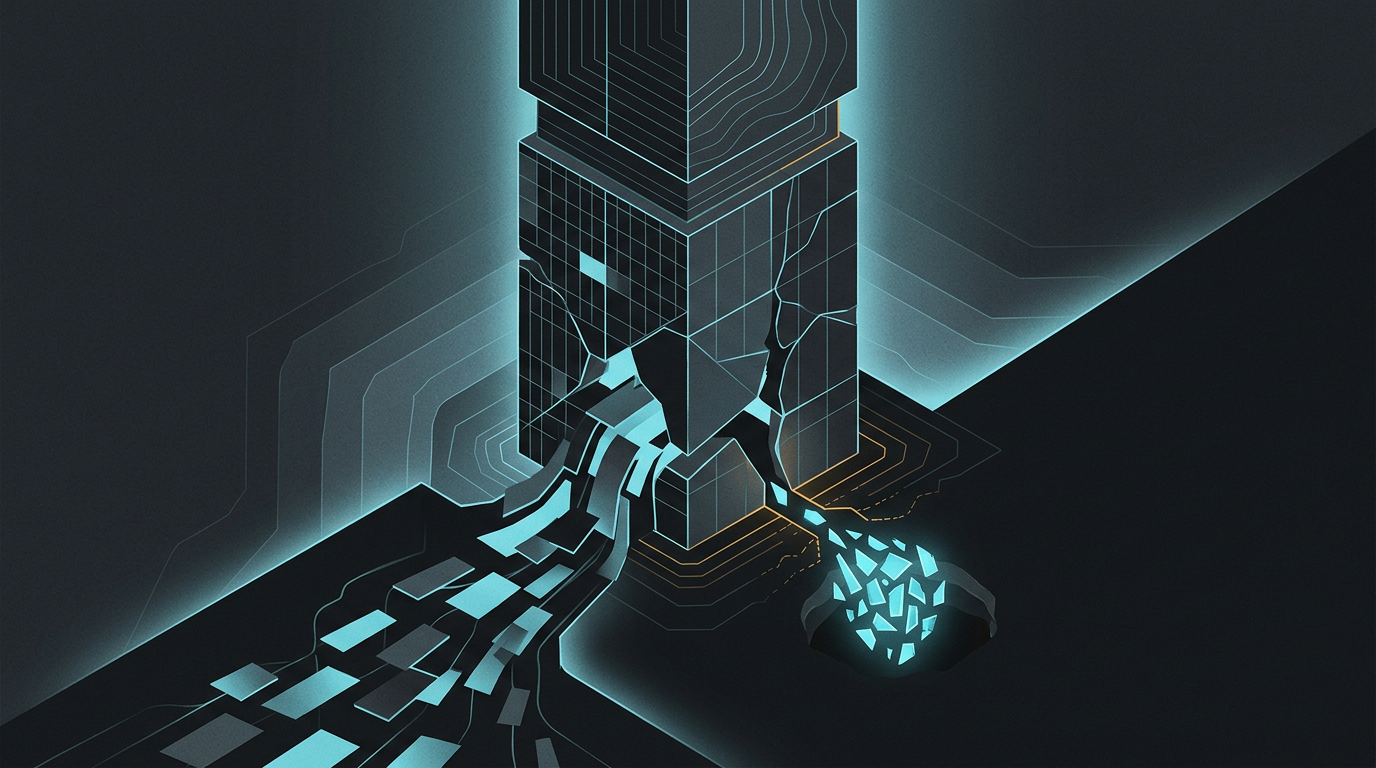 Abstract editorial illustration for: Coldcard Firmware Vulnerability Leads to Over 1,800 Bitcoin Drained