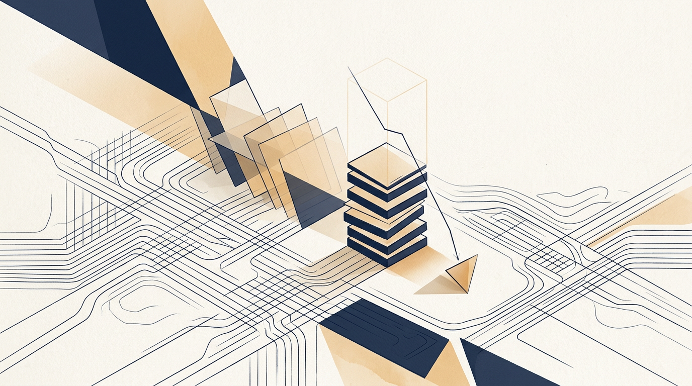 Abstract editorial illustration for: Circle Revenue Misses Estimates Despite High USDC Transaction Volume